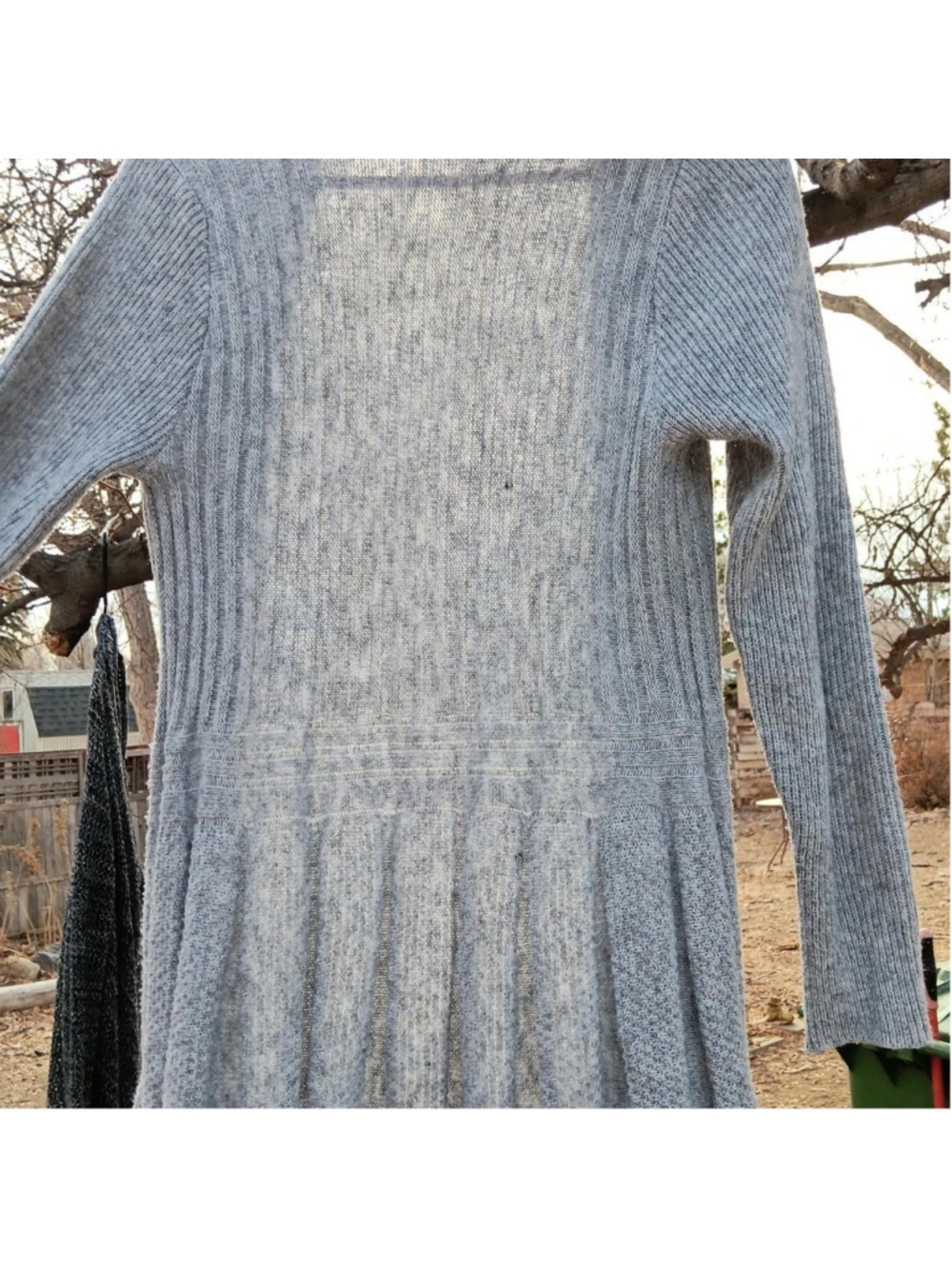 Shein Cardigan Sweater Open Front Pale Blue Size S - Picture 3 of 8